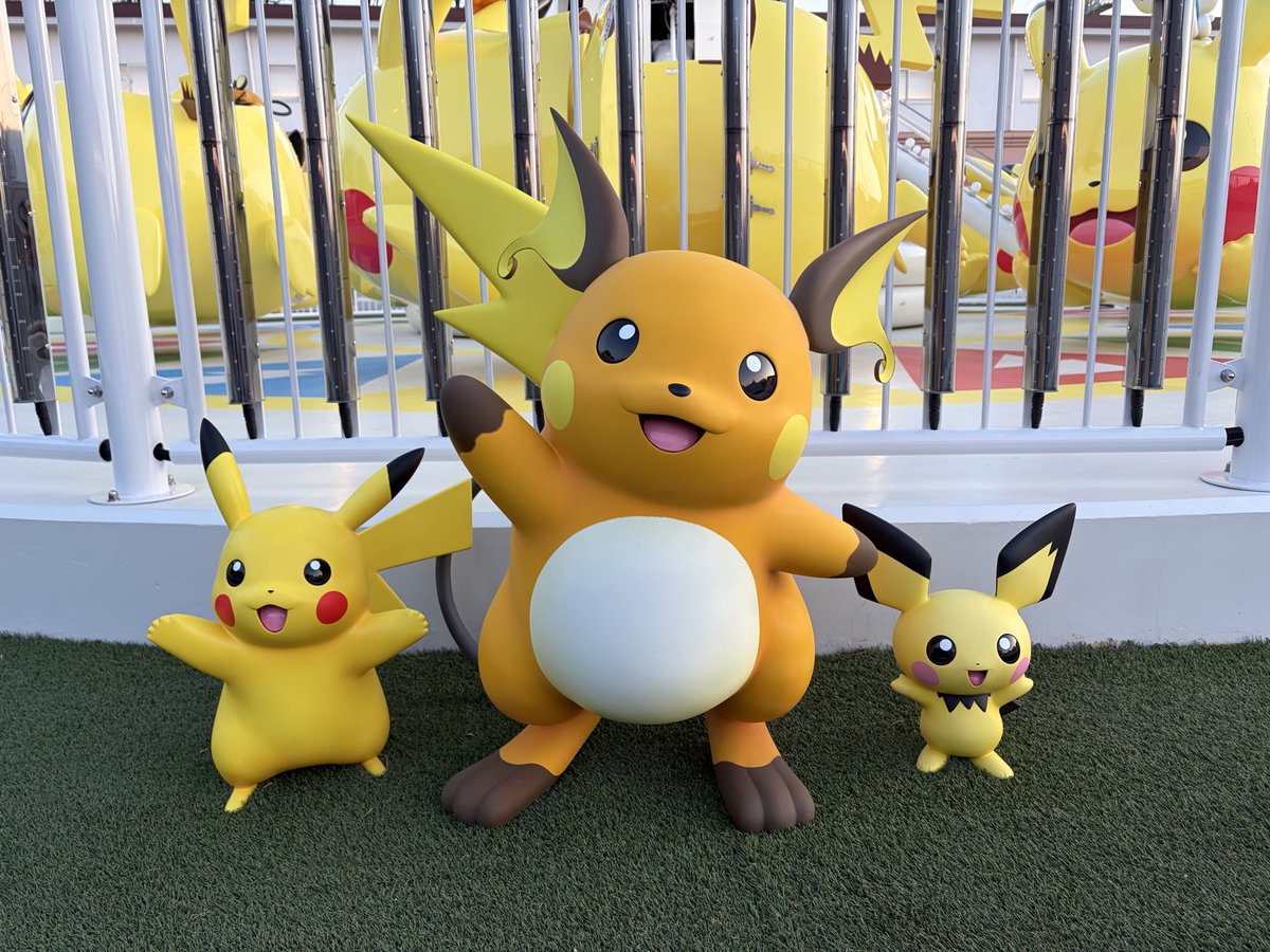 ピチュー➡️ピカチュウ➡️ライチュウ⚡️ #ポケパークカントー