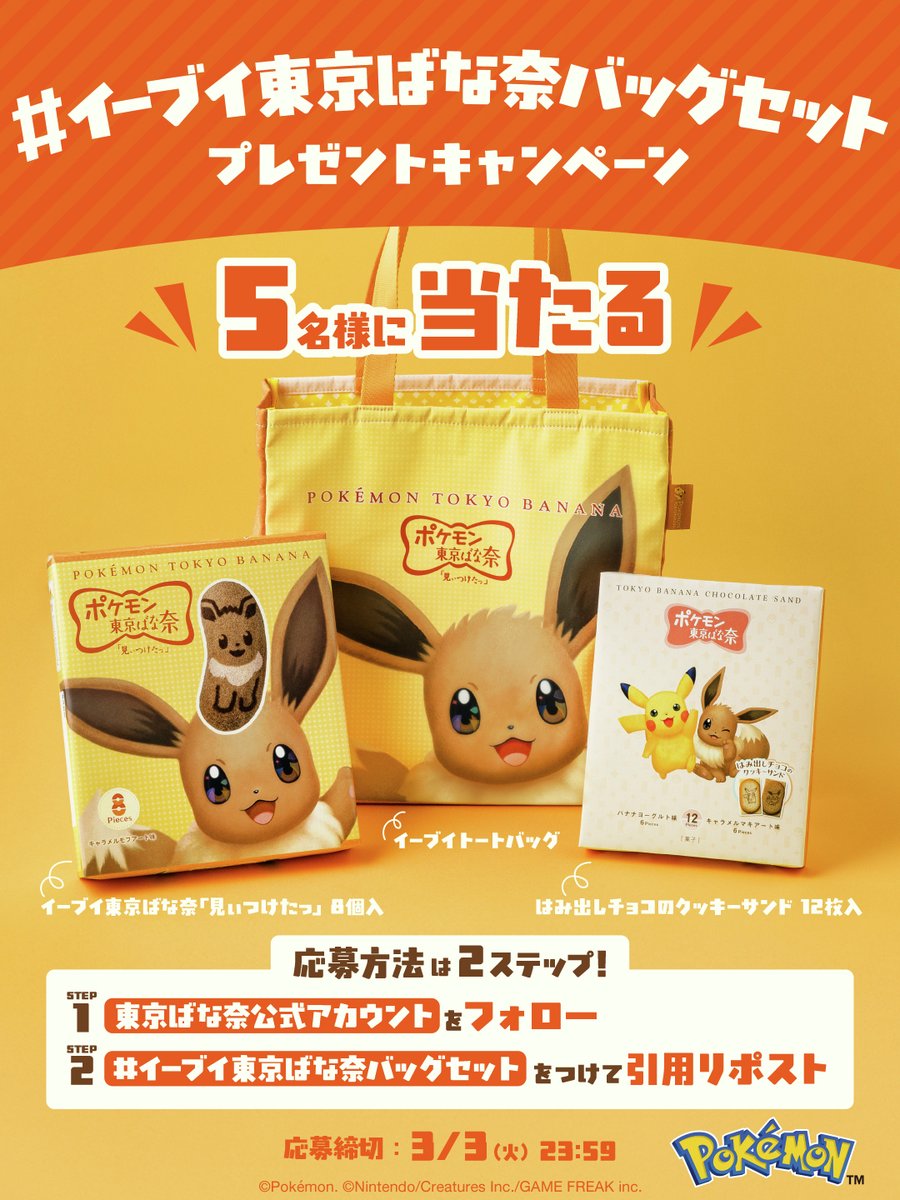 イーブイ東京ばな奈バッグセット 🍌⚡️