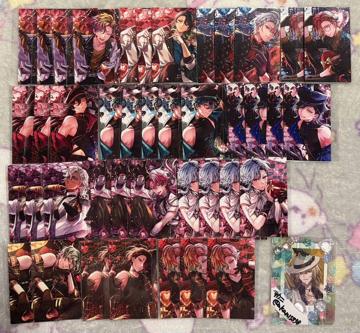 異種 交換】 あくねこ バレンタイン トレカ風カード 箔押し 譲】画像の