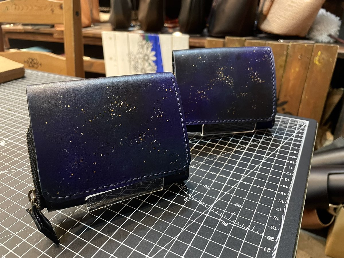 2/18 三つ折り財布 星空⭐️ 本日2作目 カードポケット 7口 L字の小銭