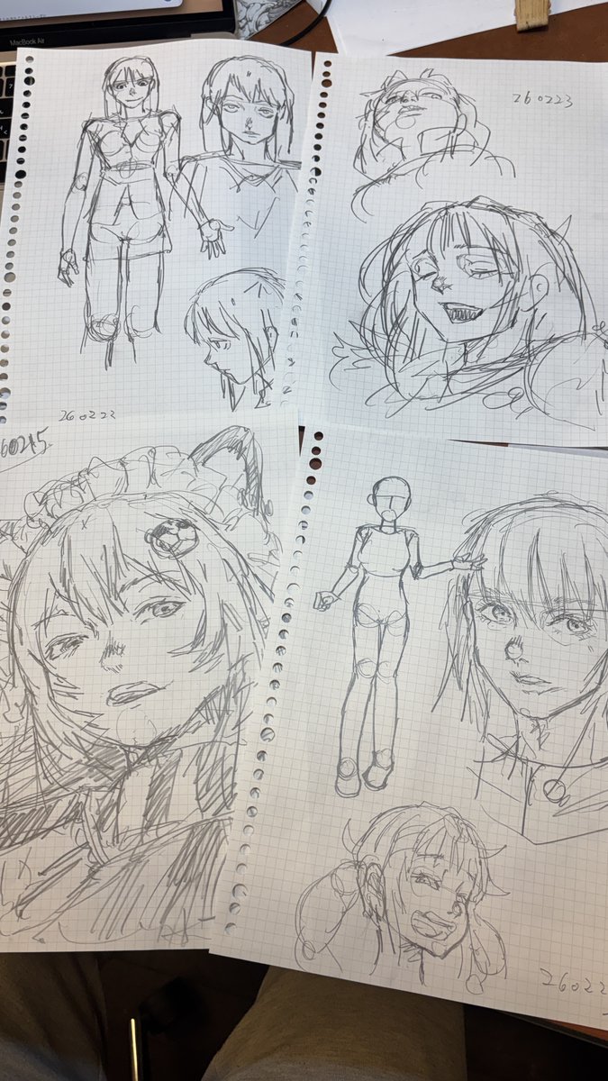 インプット作業をしています うまい人の絵を、スケッチ模写 AIがやる