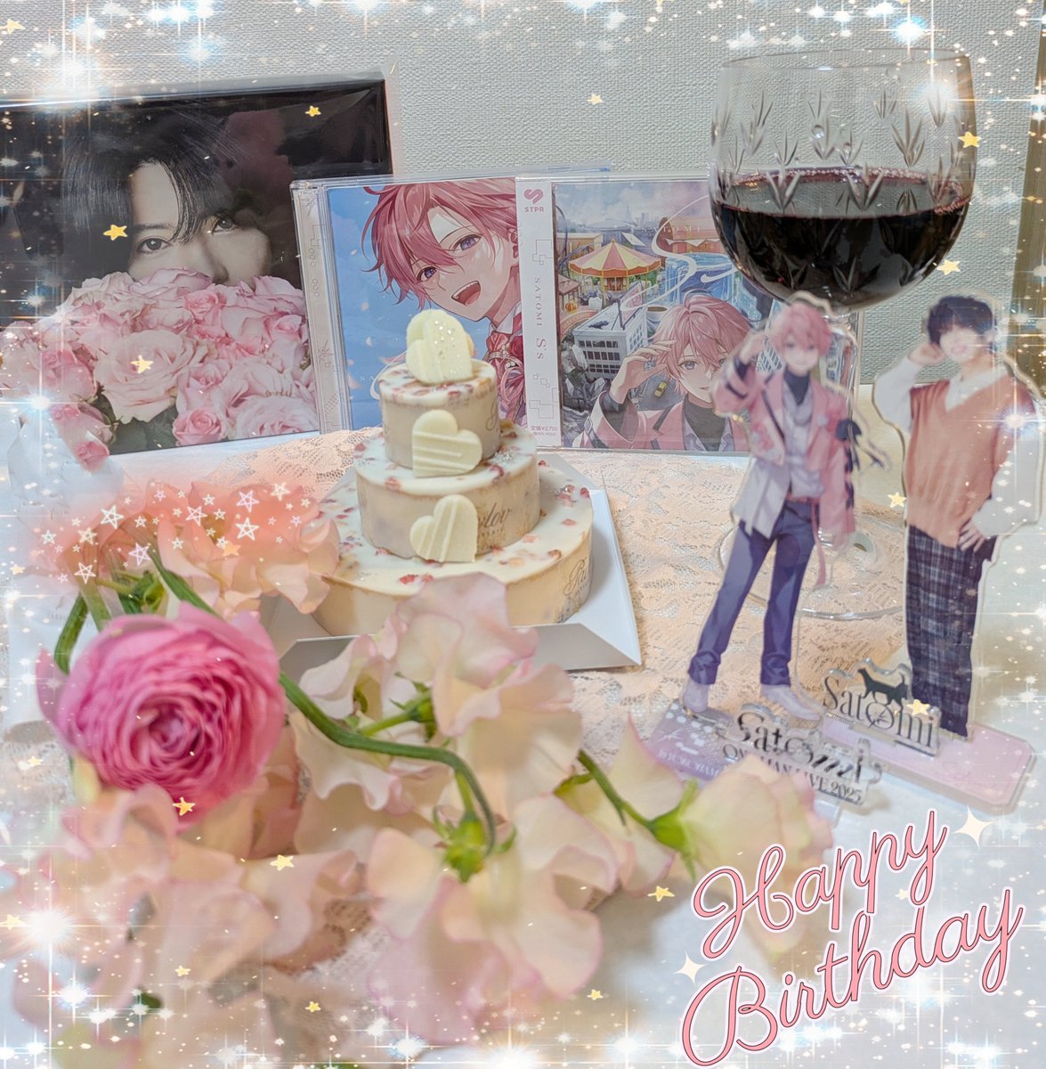 🎼🎶.•*¨*•.•*¨*•.¸¸🩷🥂.•*¨*•.•*¨*•.¸¸🎶 💖さとみくんお誕生日