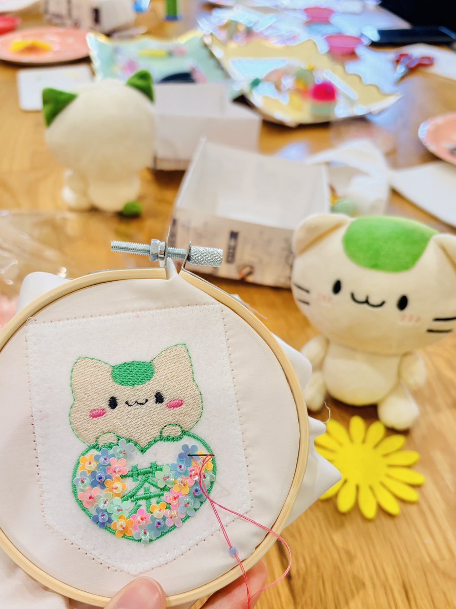 わたしも刺繍に挑戦しました🪡 初心者でもなんとか楽しくつくりきれ