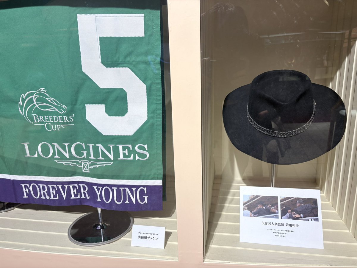 東京競馬場を去る前に フォーエバーヤングのBCクラシック優勝記念展が