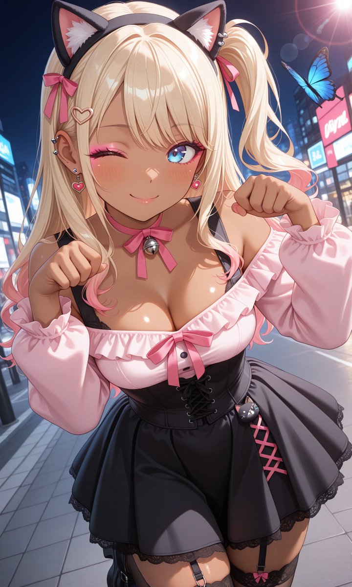 AKANE様のにゃん娘衣装のプロンプトをお借りしました🤗✨ 誰に着せるか