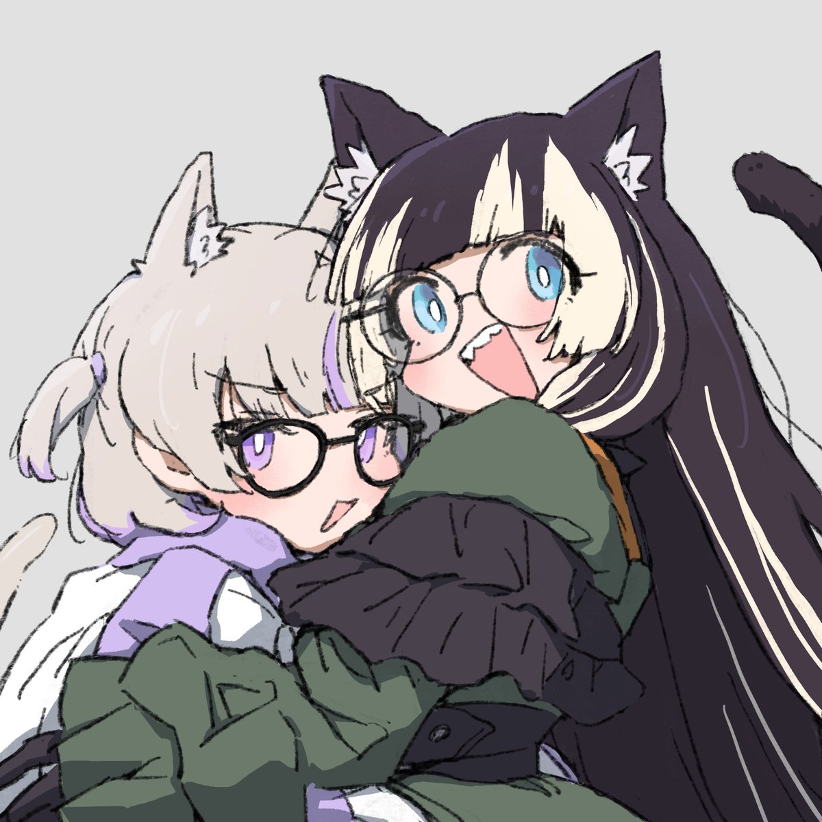 にゃで👓はじ！#猫の日 #らでん似絵