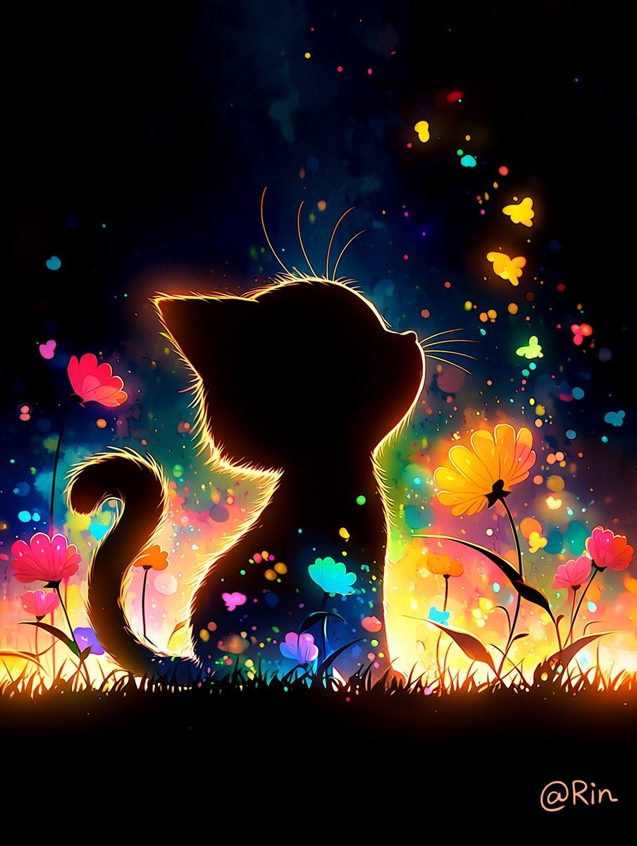 おやすみにゃ💤 Good night 素敵な夢を☾⋆·̩͙⑅*