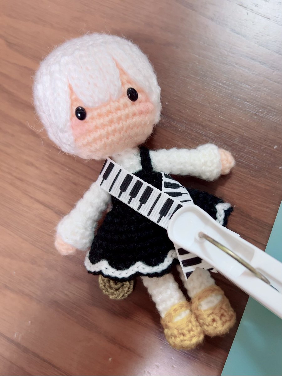 あみぐるみオーダーメイドのピアノちゃん🎹 完成したので確認いただき