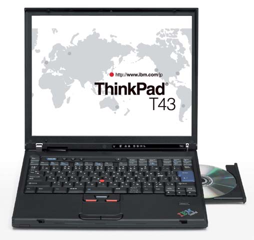 日本IBM、Sonoma採用ノート「ThinkPad T43」