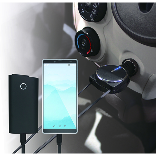 ツインリール充電器 Type-C/マイクロUSB BK | 株式会社ペルシード