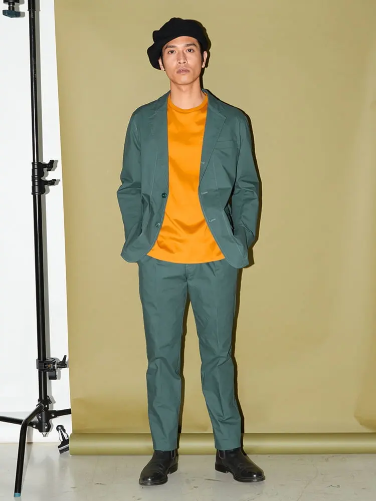 D．グリーン Dickies コットンストレッチ ジャケット ベージュ