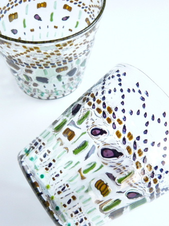 江波冨士子ガラス作品 : happy to meet ・・・