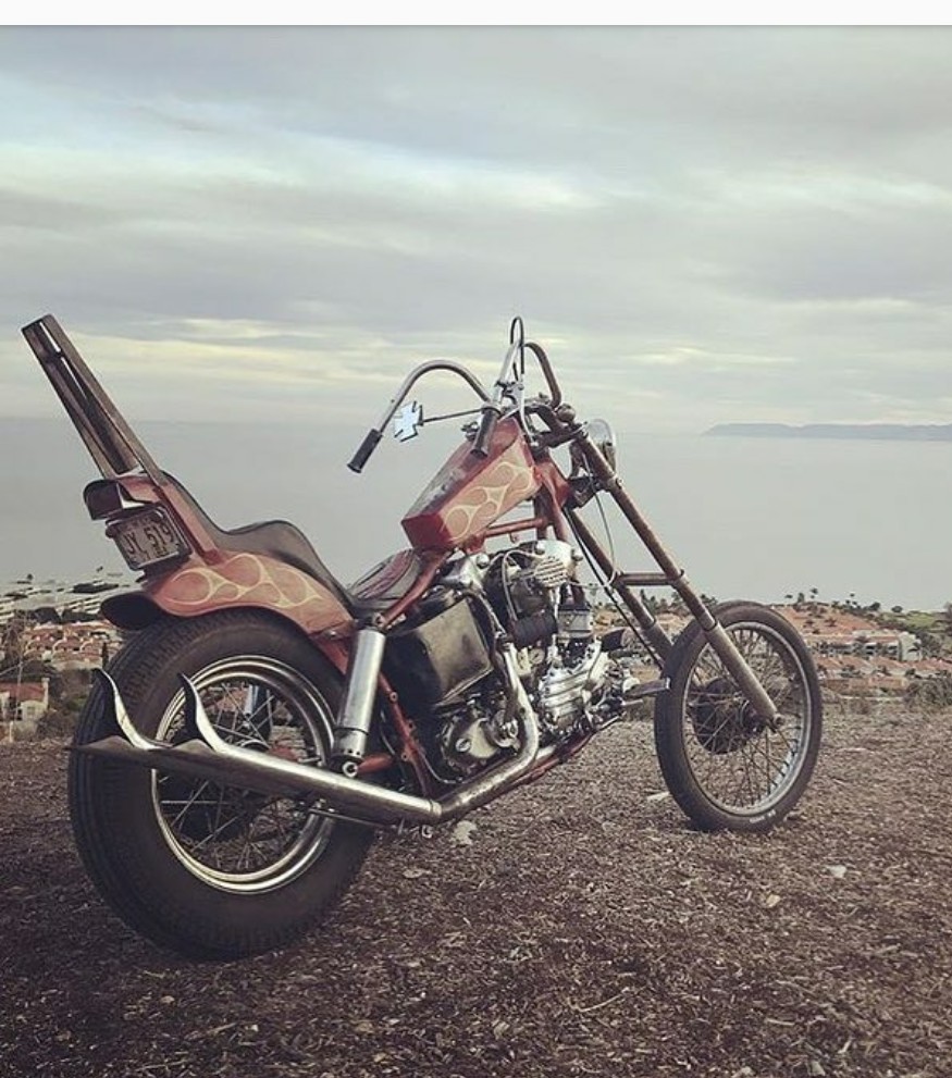 ショベル マフラー チョッパー リジット 4速フレーム サス付き