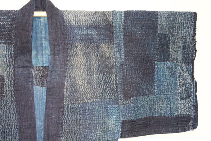 古布 木綿 刺し子 襤褸 Japanese Antique Textile Sashiko Boro : 京都
