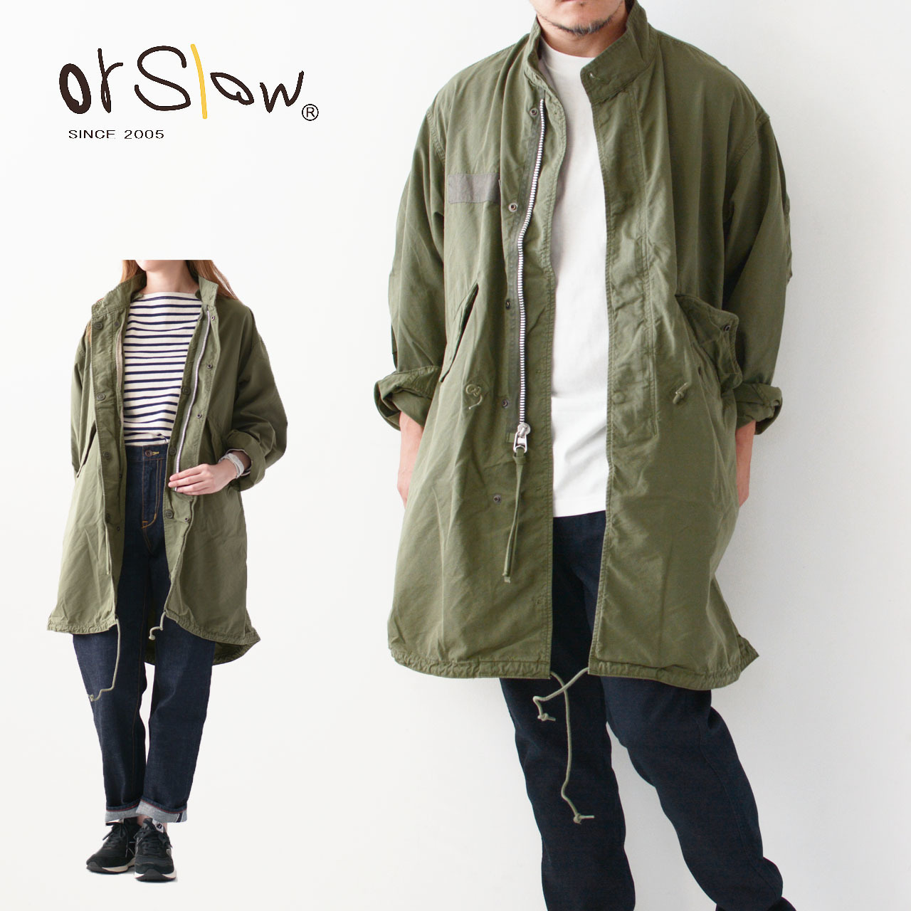orslow [オアスロウ] M-65 FISH TAIL COAT ARMY GREEN [03-6065-76