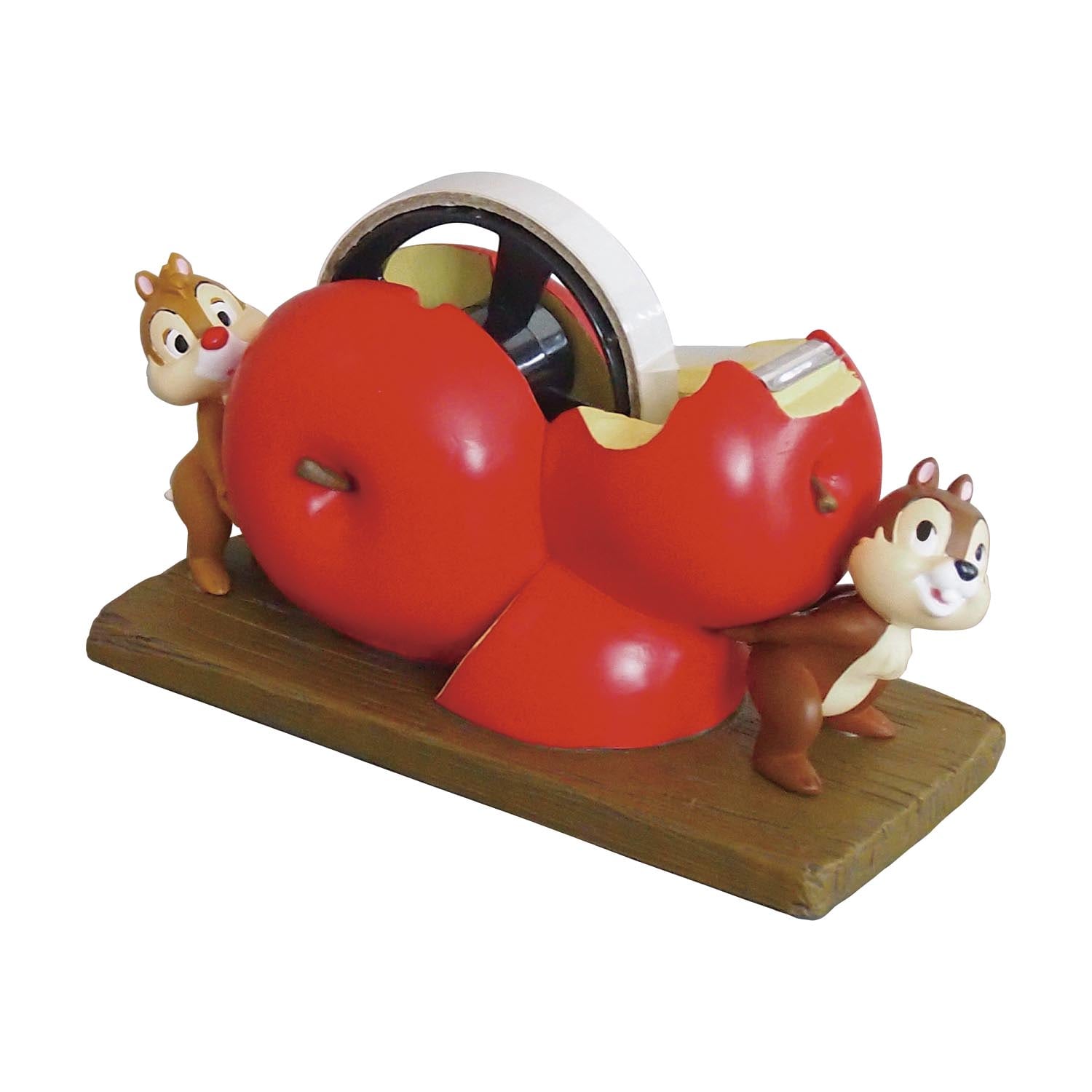 りんごモチーフのテープディスペンサー「チップ＆デール」（ディズニー