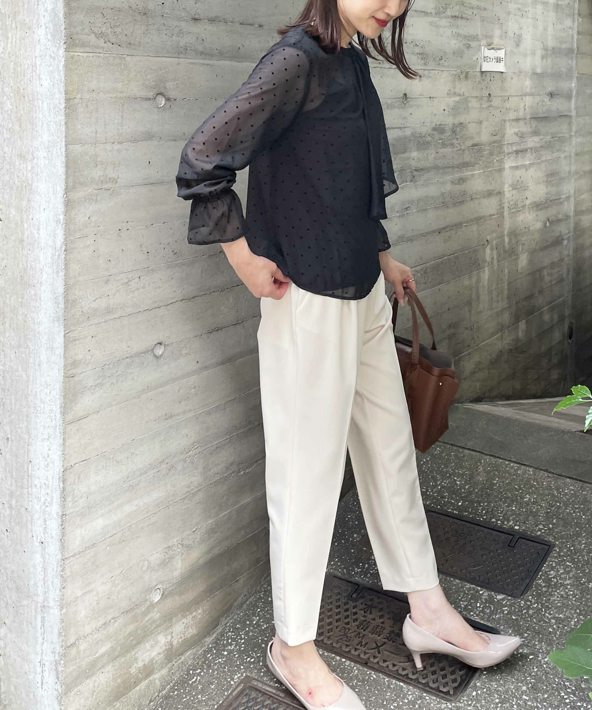 フロッキードットシアーボウタイブラウス | PICCIN (ピッチン) 公式通販