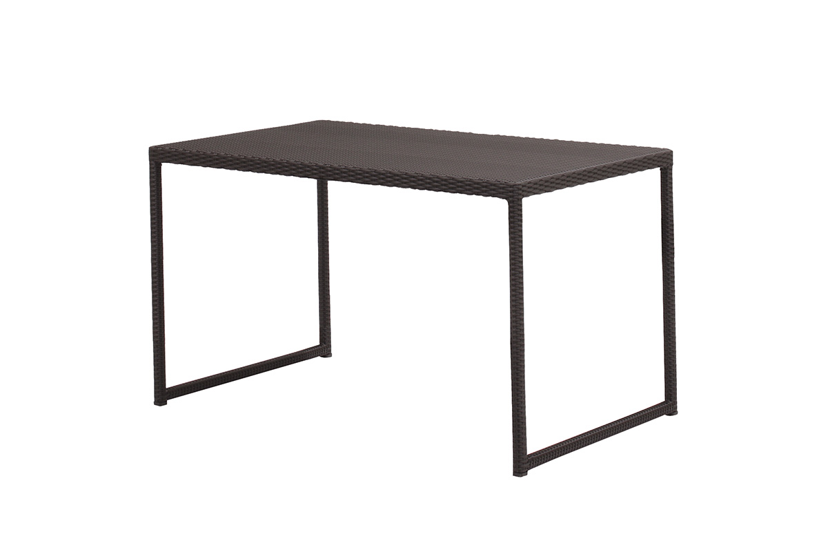 庭座 シンプルスクエアテーブル ダークブラウン - ガーデン