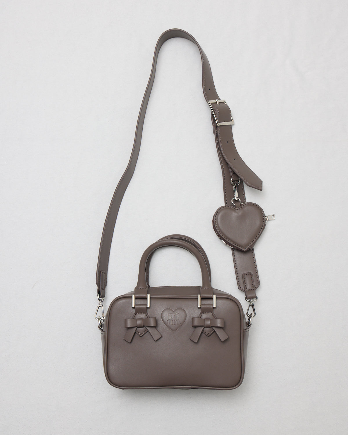 ハートポーチ付きミニリボンボストンバッグ – pium