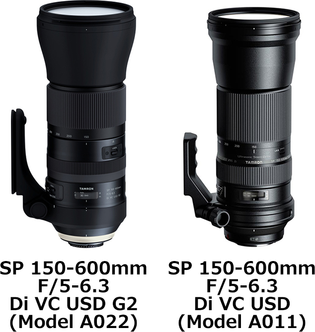 SP 150-600mm F/5-6.3 Di VC USD G2 (Model A022)」と「SP 150-600mm F