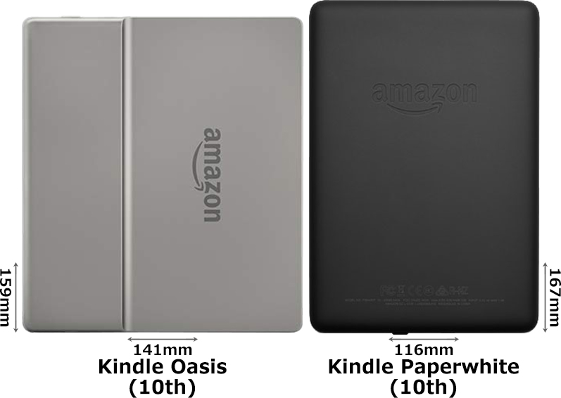 Kindle Oasis (第10世代)」と「Paperwhite (第10世代)」の違い