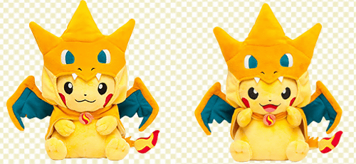 メガリザードンYのポンチョ姿のピカチュウのグッズが発売予定