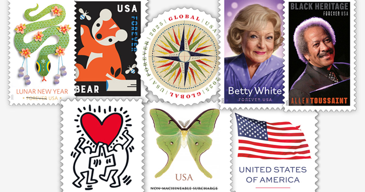2025年版アメリカ郵便局の新作切手が発表！ キース・ヘリングが描く