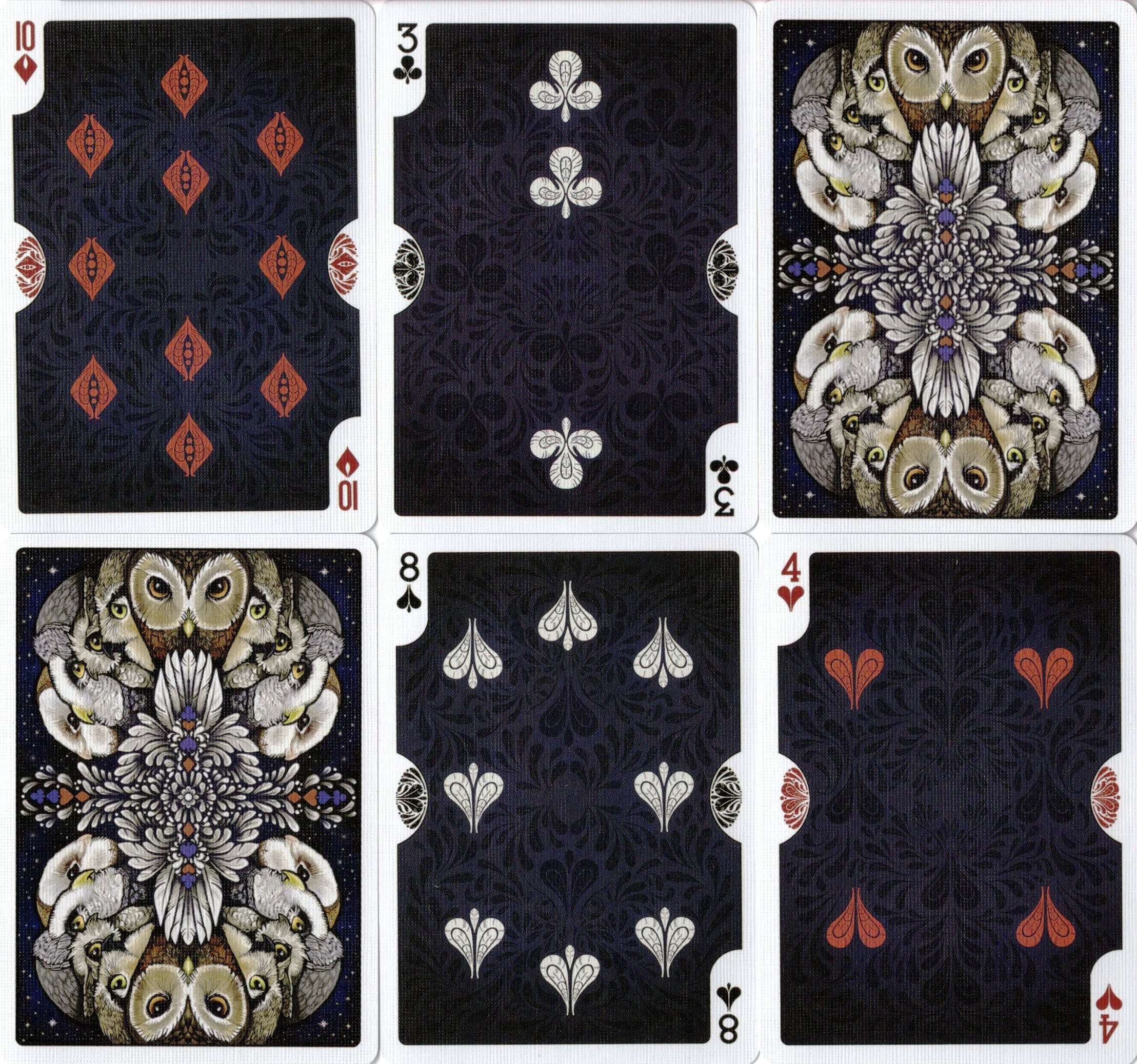 Strigiformes Owl Bicycle Playing Cards