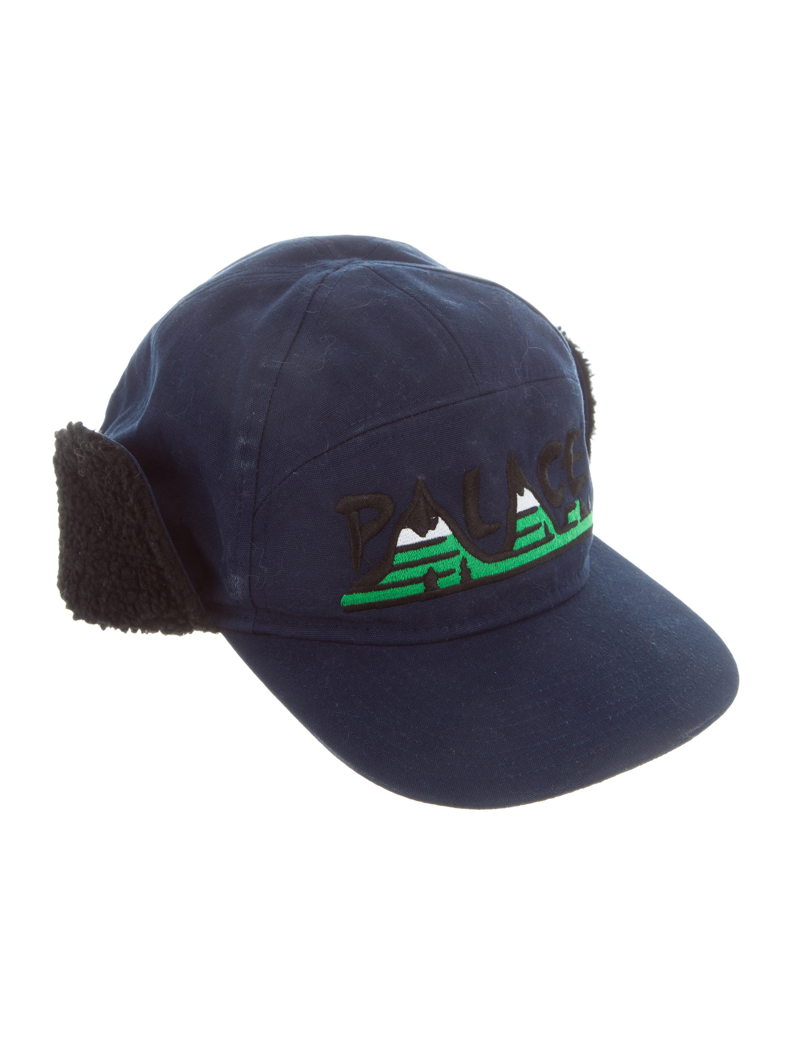 Palace Skateboards Logo Trapper Hat - Blue Hats, Accessories