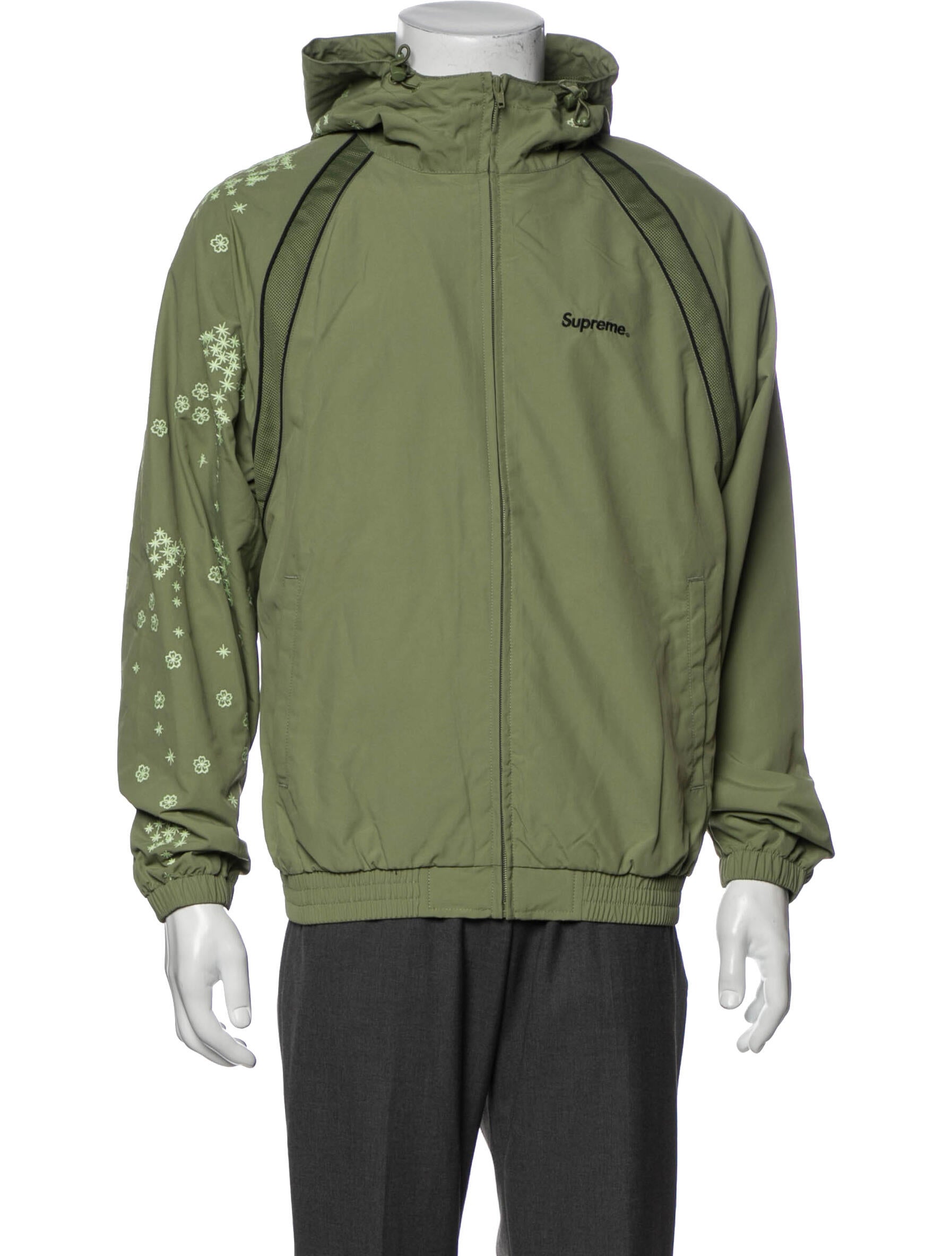 Supreme 2022 AOI Glow-in-the-Dark Track Performance Jacket - Green