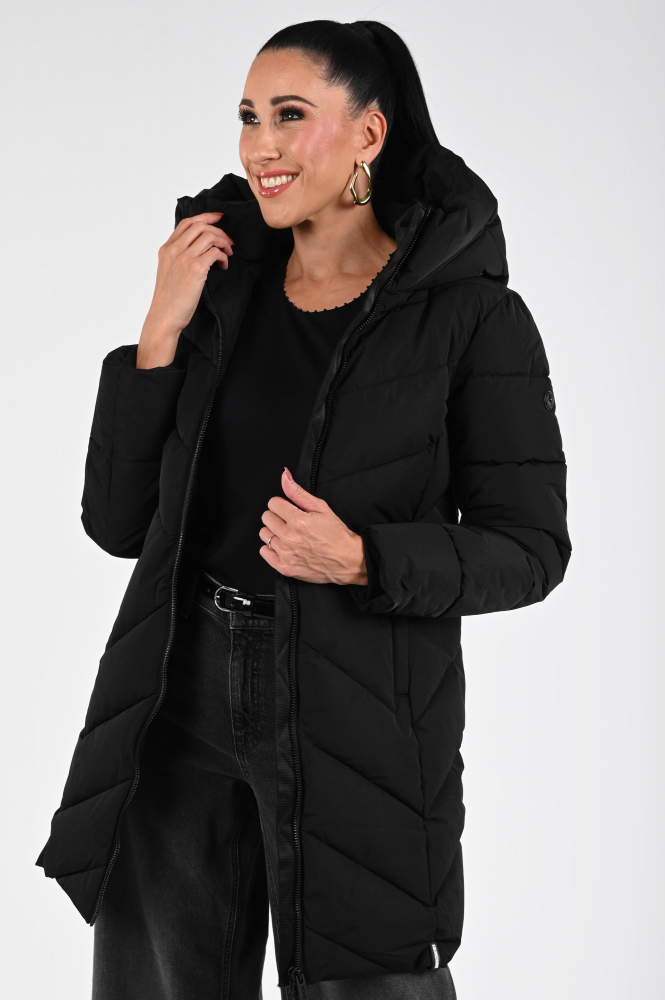 Khujo Darka2 jas / mantel Zwart | Jeroen Beekman damesmode