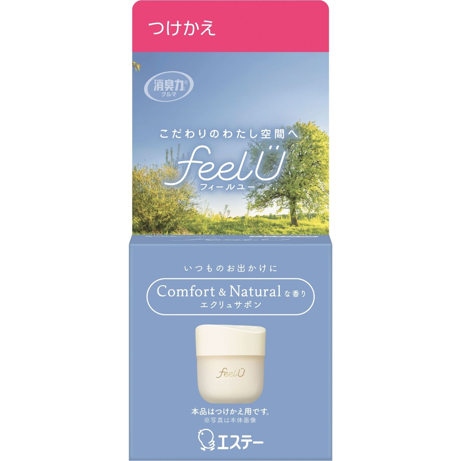 消臭力 クルマ用 feelU ゲルタイプ（つけかえ エクリュサボン） | 消臭
