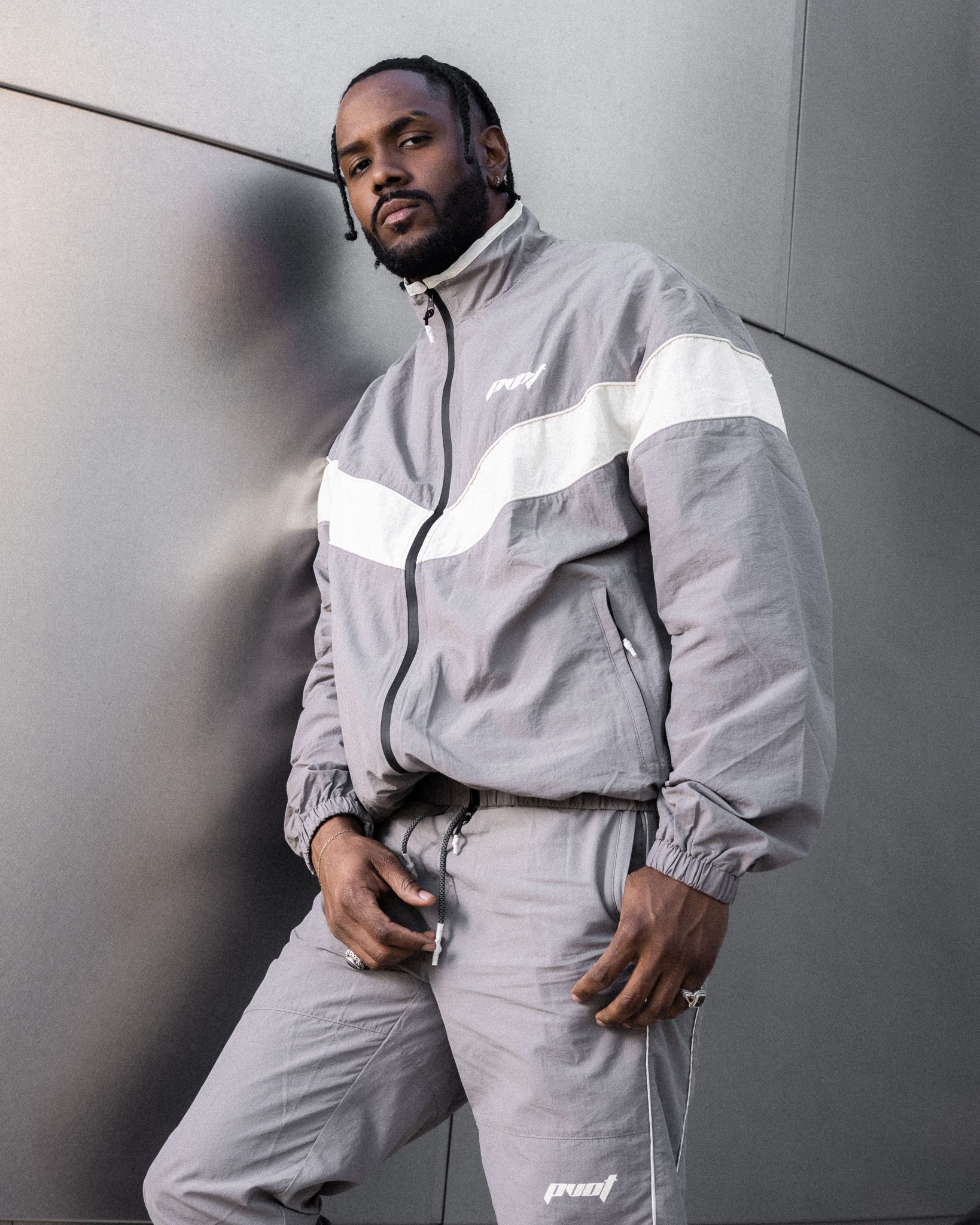 Pvot Athleisure Nylon Premium Jacket (Gray)