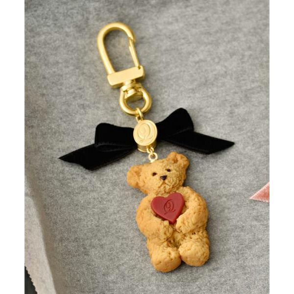 テディベア メイプル クッキー キーホルダー(レッドハート) | Q-pot