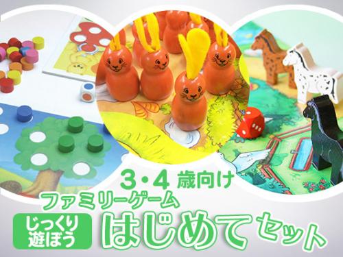 木のおもちゃ カルテット / ファミリーゲームはじめてセット[じっくり