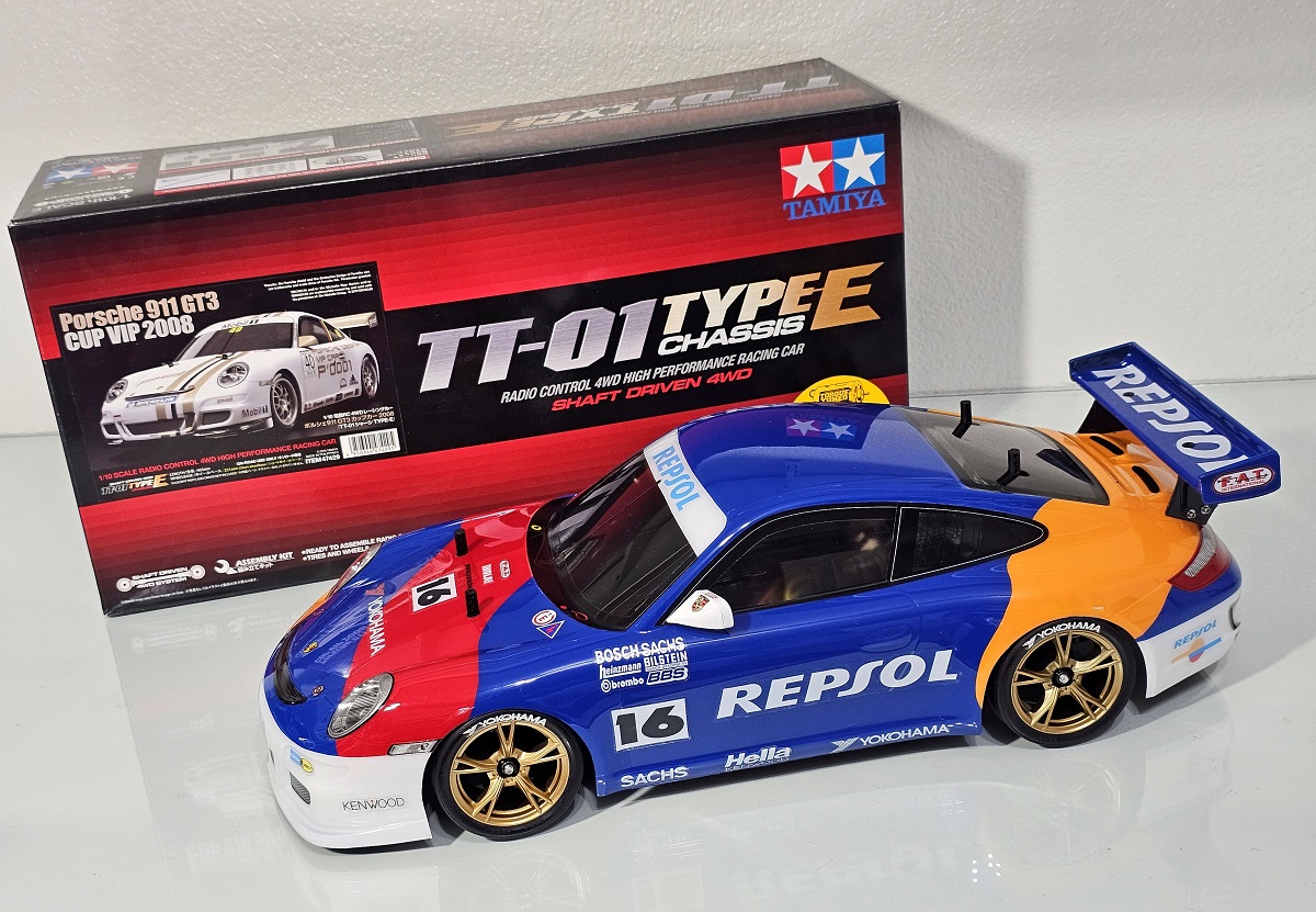 Tamiya Porsche 911 GT3 REPSOL Edition (TT-01E) 4WD Touring RC Car