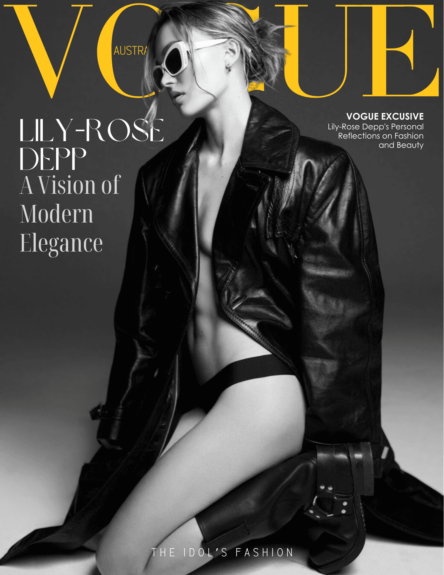 Vogue Australia Magazine Poster with Lily Rose Depp by amandale