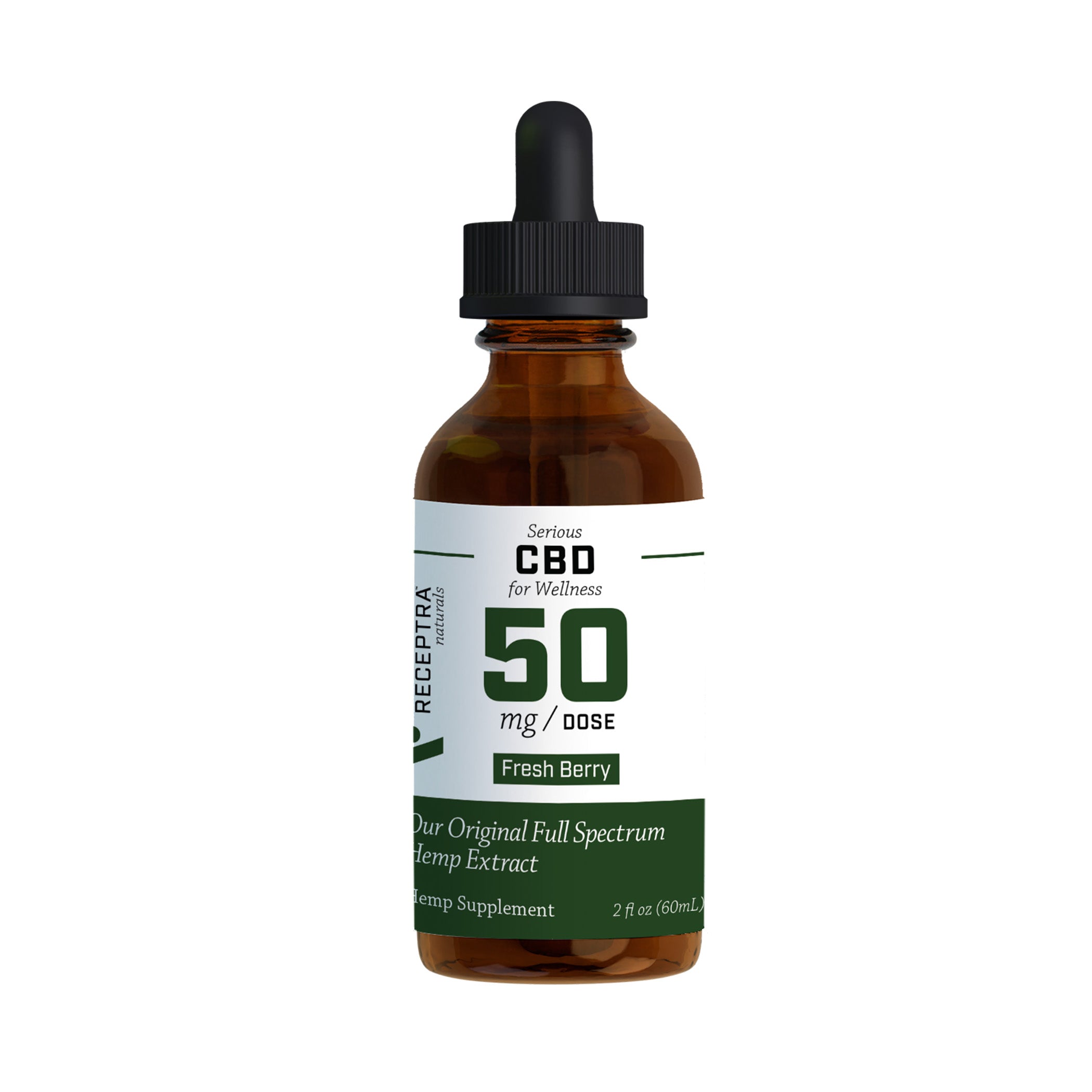Wellness CBD Oil 50mg (2oz) - Receptra