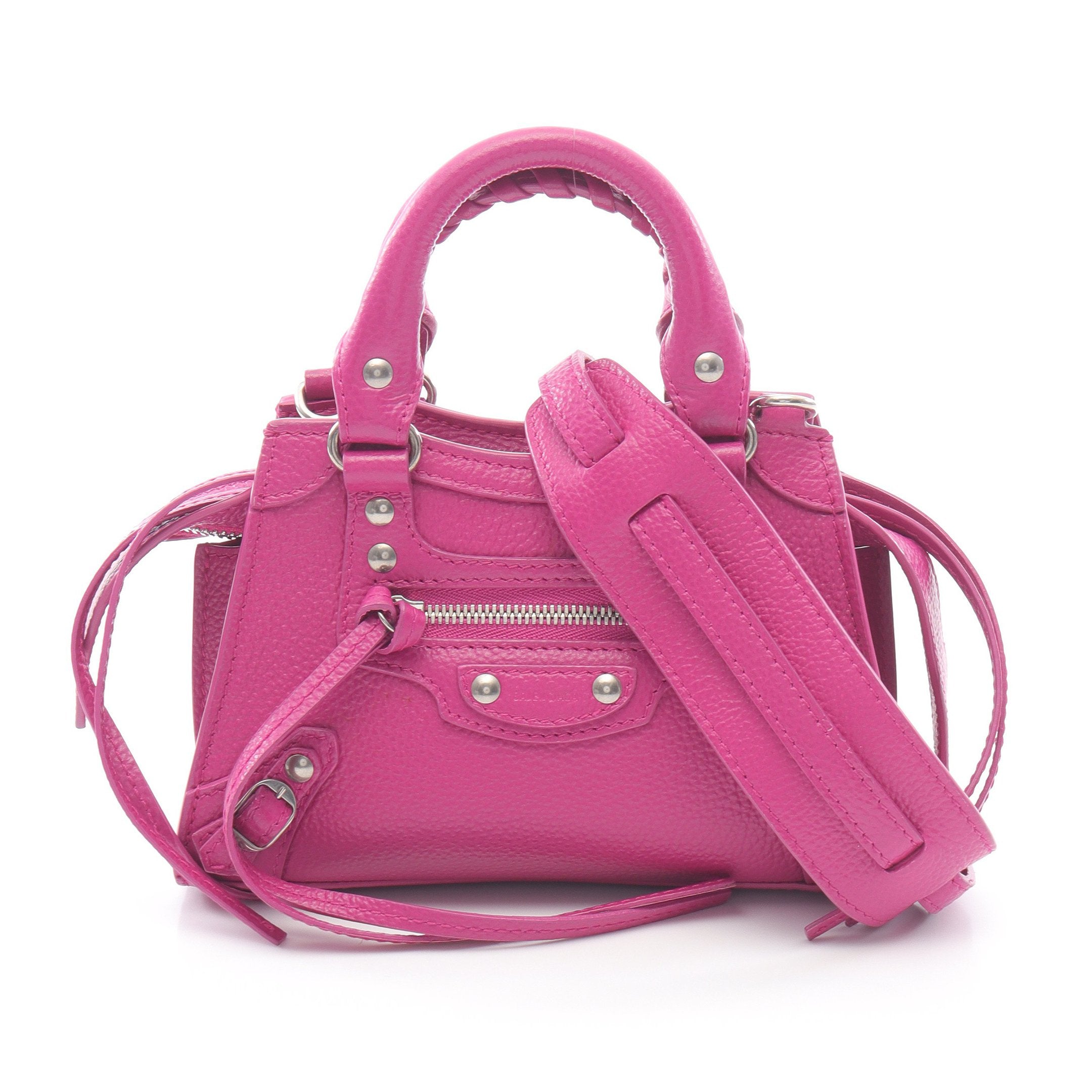 ネオ クラシック ナノ ハンドバッグ レザー ピンクパープル 2WAY