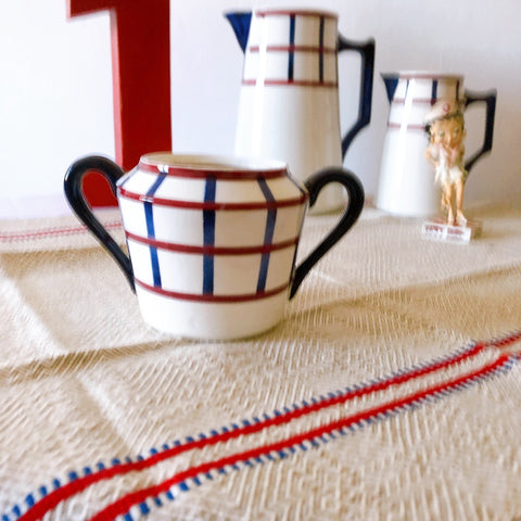 クレイユモントロー HBCM Béarn バスク柄 シュガーポット 蓋なし