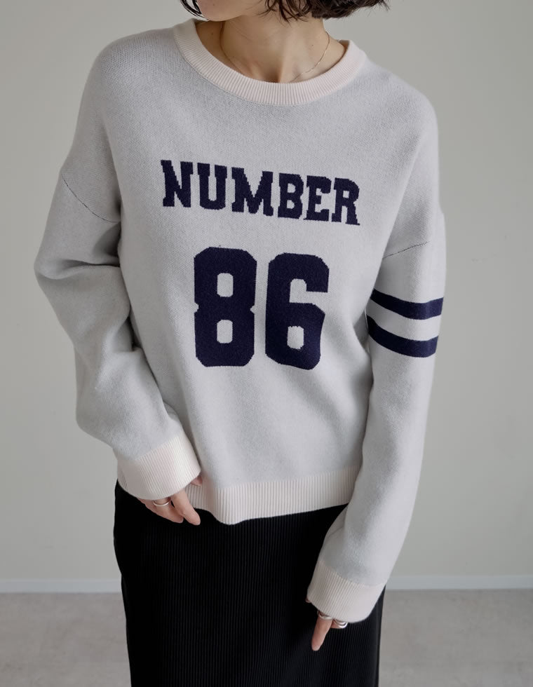 ナンバースウェットライクニットトップス - トップス通販 | 人気