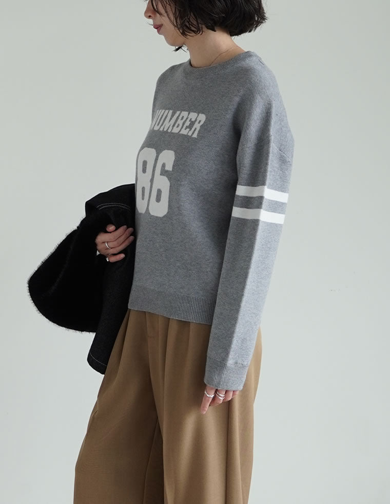 ナンバースウェットライクニットトップス - トップス通販 | 人気