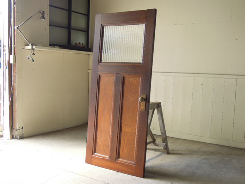 アンティーク 大モールガラス入りドア | REFACTORY antiques