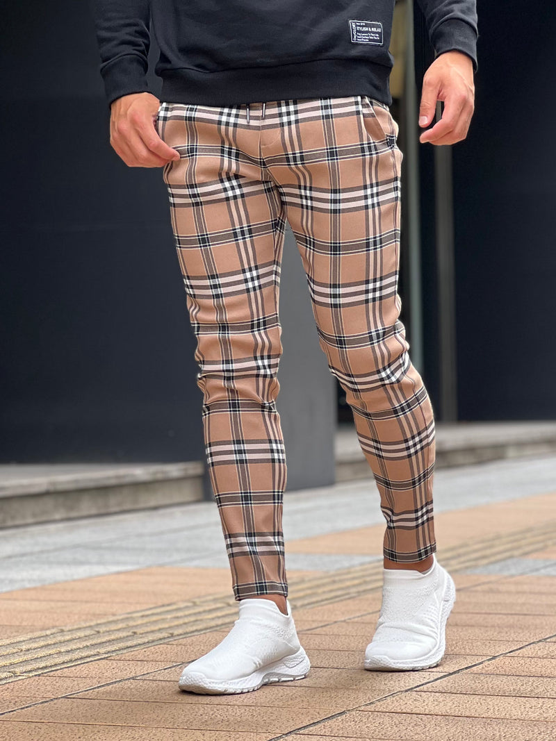 ビッグベージュチェックスキニー – DayGLORY