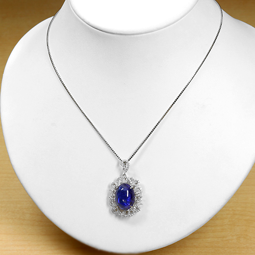 タンザナイト 10ct ダイヤモンド プラチナ ネックレス【品質保証書