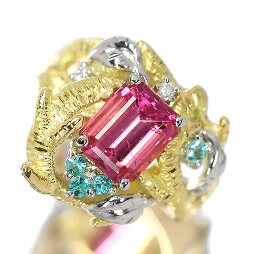 ピンクトルマリン 2.73ct パライバトルマリン ダイヤモンド プラチナ