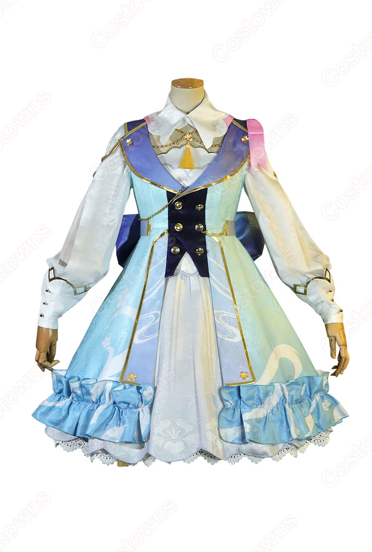 原神 神里綾華 新コスチューム 花時に訪れた手紙 コスプレ衣装 - Costowns