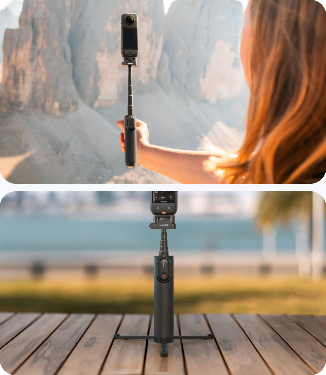 折りたたみ式内蔵三脚付き自撮り棒を購入 - Insta360公式ストア