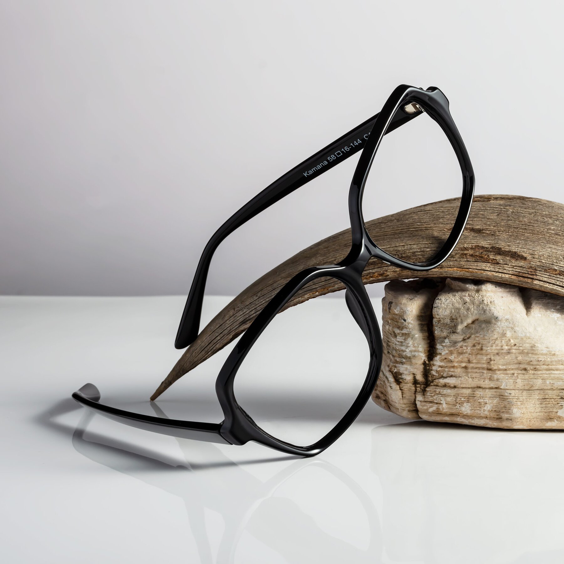 Black Oversized Retro-Vintage Grandpa Eyeglasses - Kamana