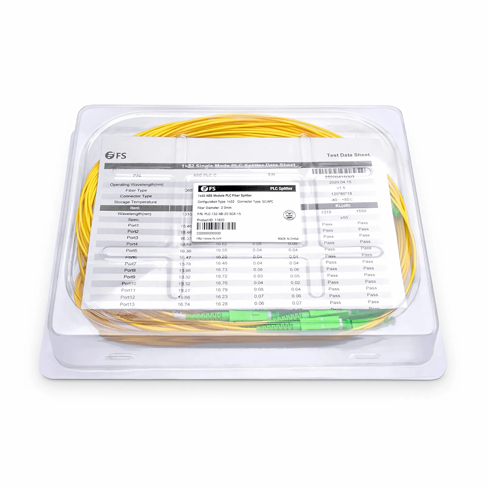 SC/APC 1x32（ABSモジュール、2.0mm） | PLC型光スプリッタ - FS JAPAN